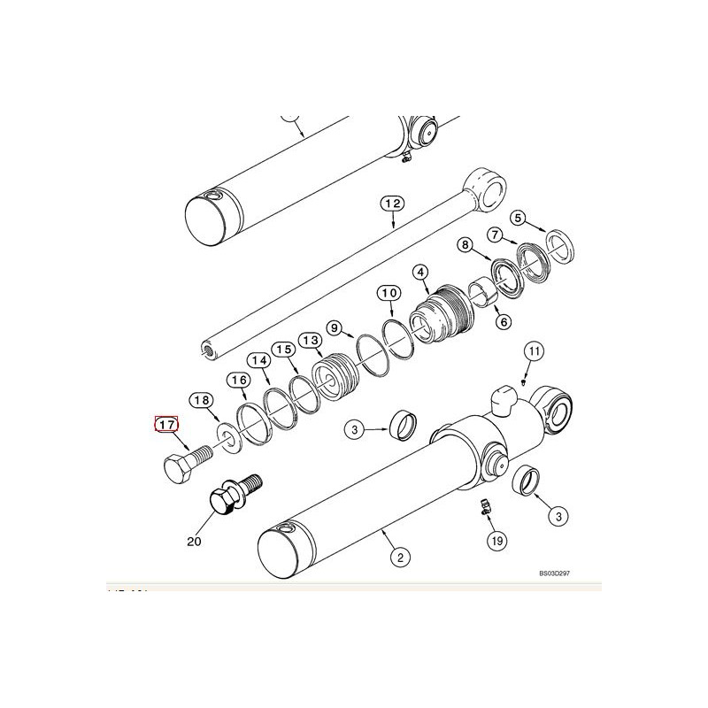 25974R1 Śruba tłoka siłownika CASE 580