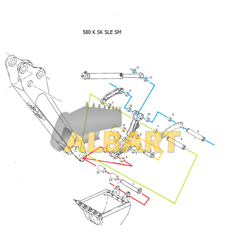 47048659 Sworzeń łyżki CASE 580
