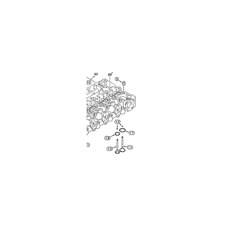 J920868 Zawór wydechowy CASE 580 SLE +0,25